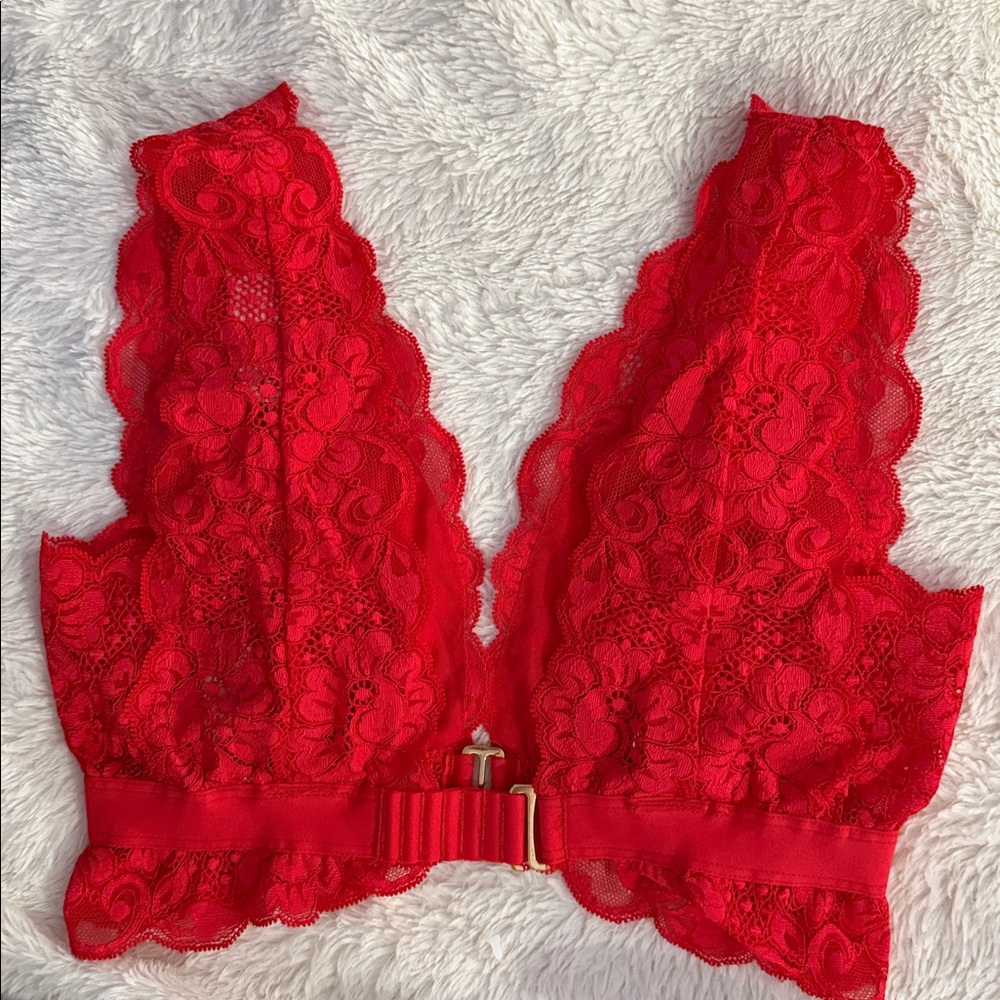 HAH x Free People Got ur back bralette NWT Elegant siren red Lace Bralette - Picture 4 of 6